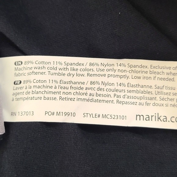 Marika Womens NWT Black Tummy Control Capri High Rise Leggings Size Small - Picture 11 of 11